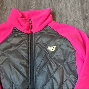New Balance Women’s Pink and Dark Gray Full Zip Fleece - Size Large - NWT!